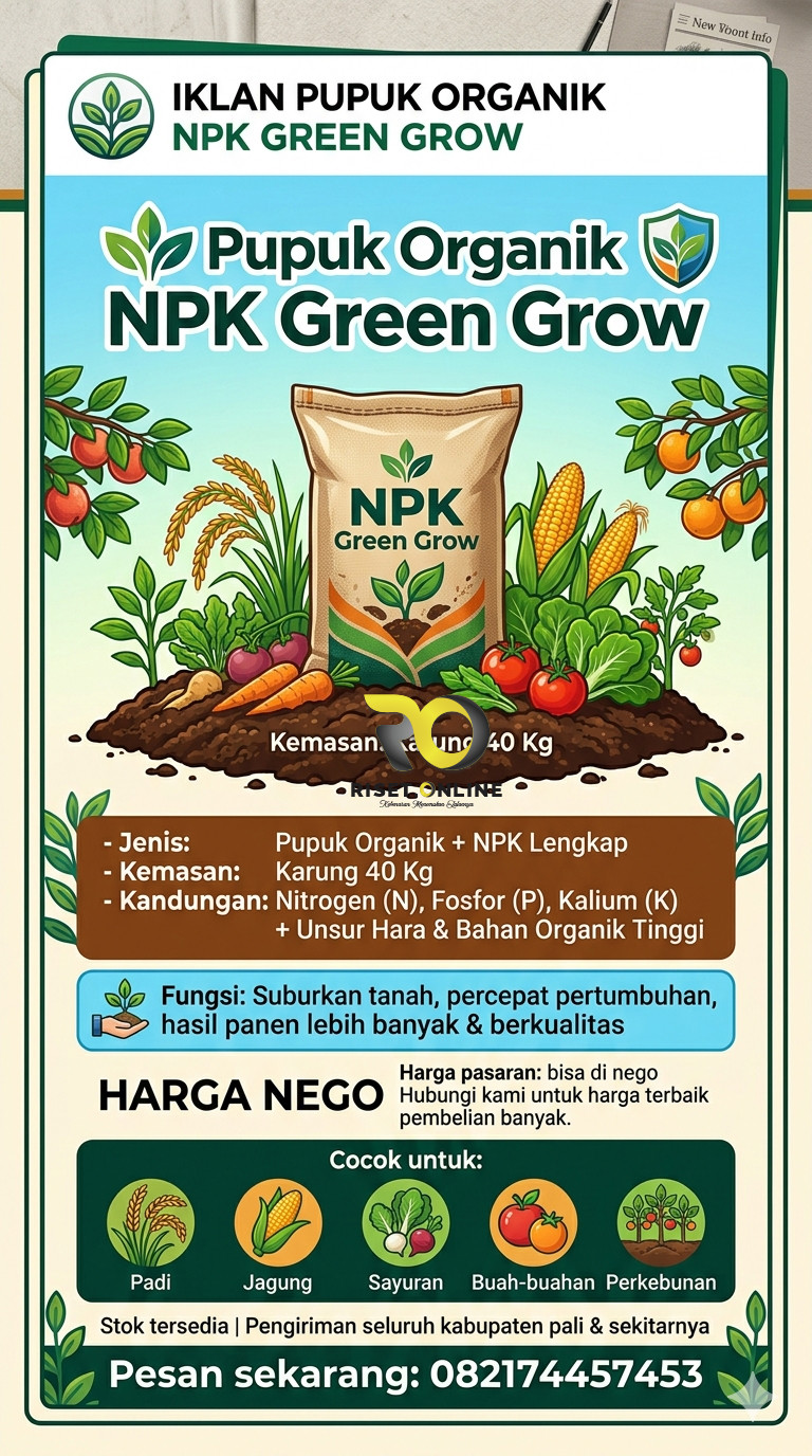Rahasia Tanah Subur Hasil Panen Melimpah: Petani PALI Mulai Beralih ke Pupuk Organik NPK Green Grow